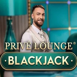 Privé Lounge Blackjack online game logo by Pragmatic Play on spinmayascasino.com